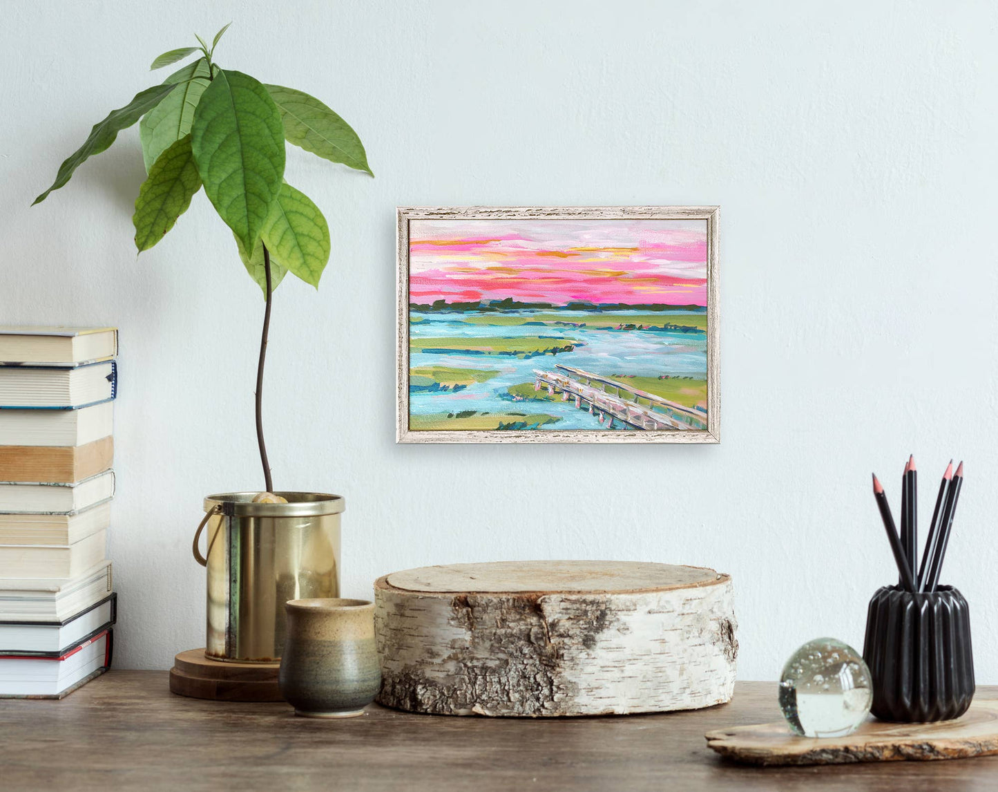 Marsh Before Nightfall Mini Framed Canvas