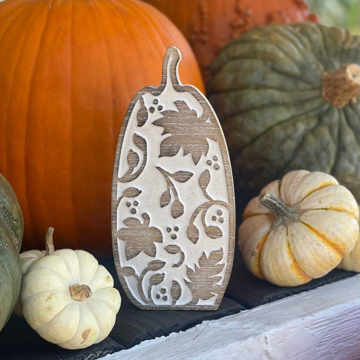 CA-5164 - Tall Pattern Carved Pumpkin