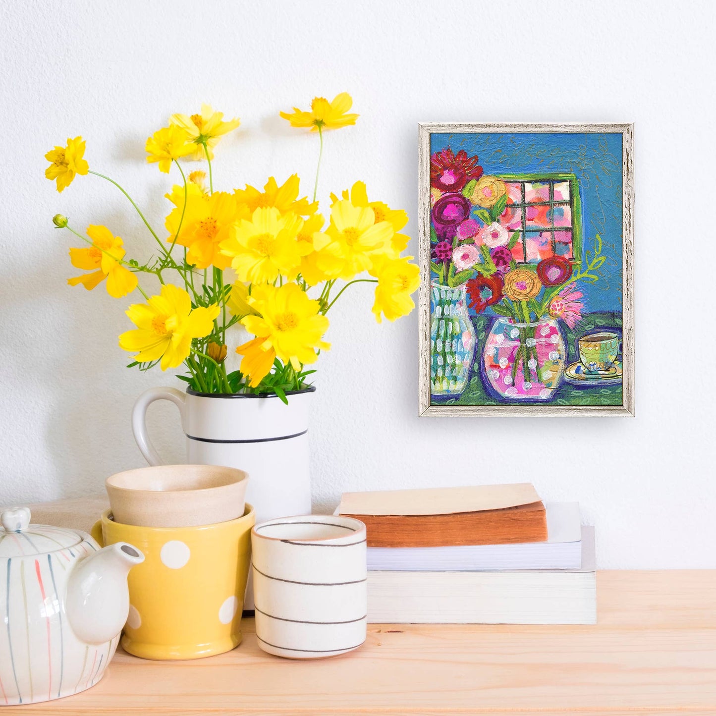 Blooms & Petals - Morning Cup Mini Framed Canvas