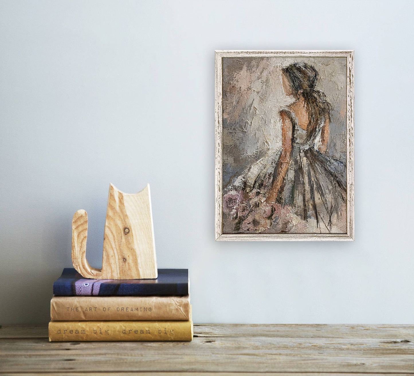 Figurative - Black Dress Mini Framed Canvas