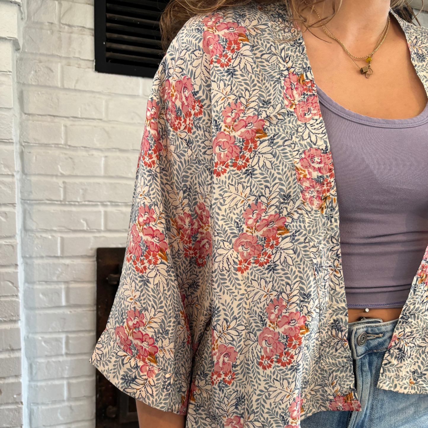 Silk Kimono Jacket | 100% Silk One Size New Prints: 16