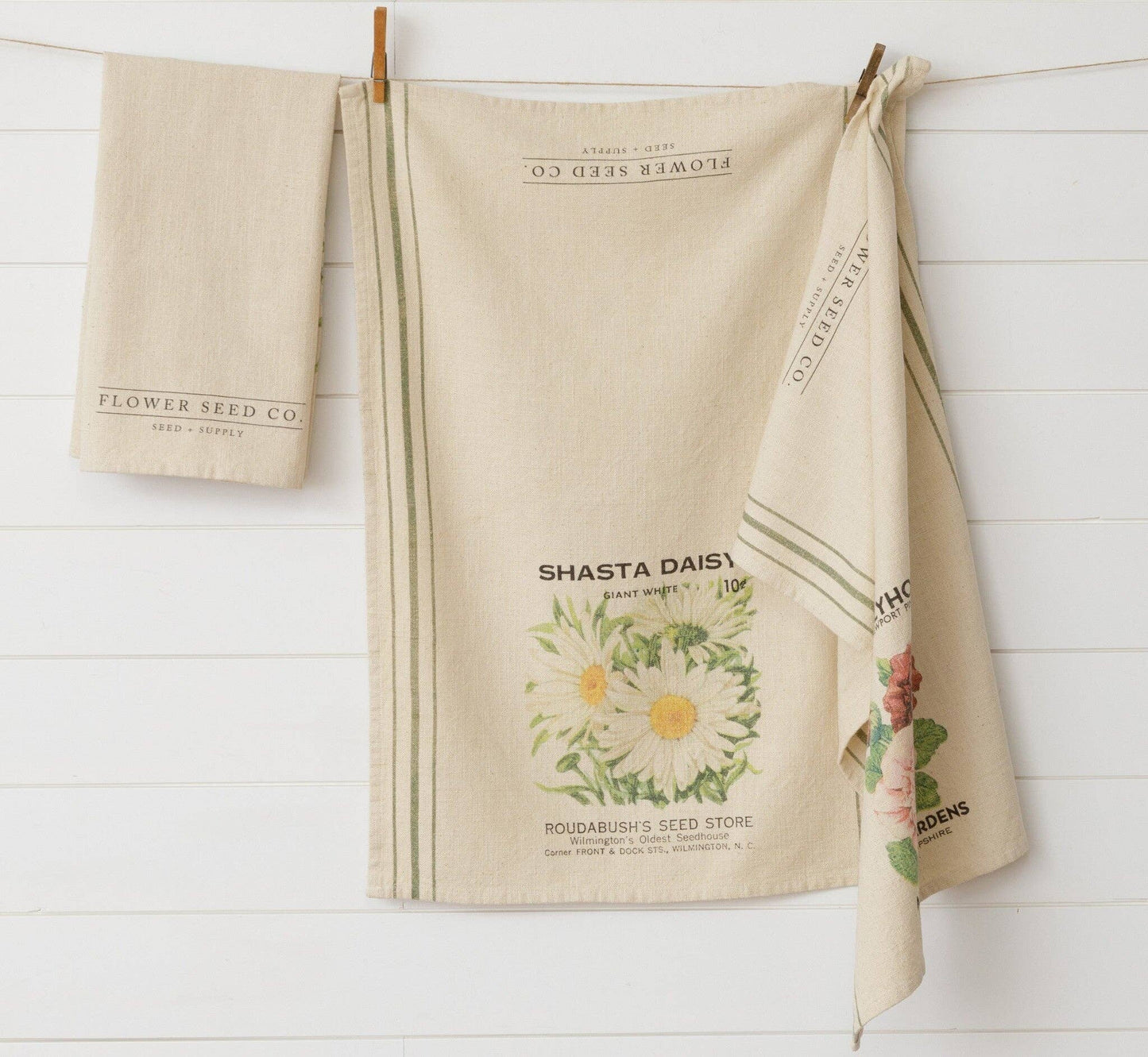 Tea Towels - Flower Seed Packets (PK/3 AST)