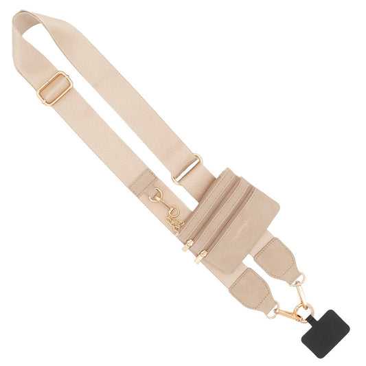 Clip & Go Phone Lanyard with Wallet - Neutral Collection: Taupe