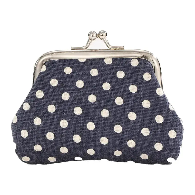 Polka Dot Kiss Lock Coin Purses, Convenient Multipurpose: Red