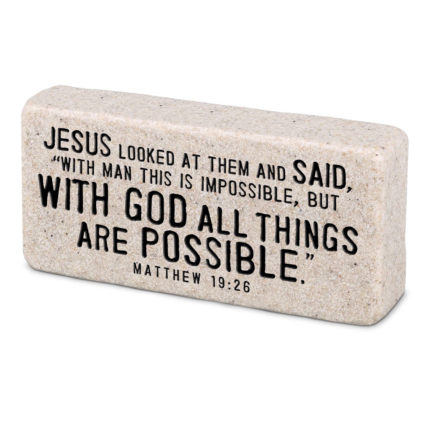 Scripture Block With God All Things 4In