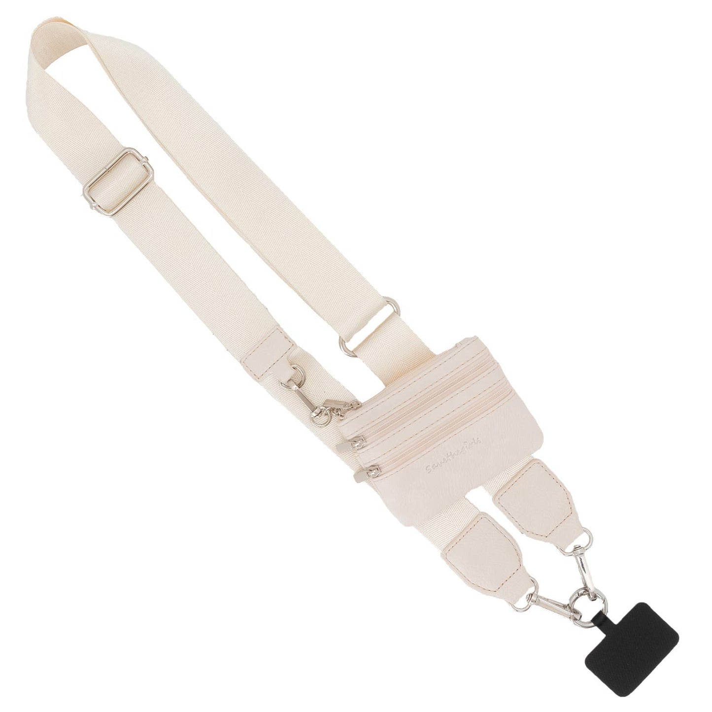 Clip & Go Phone Lanyard with Wallet - Neutral Collection: Brown