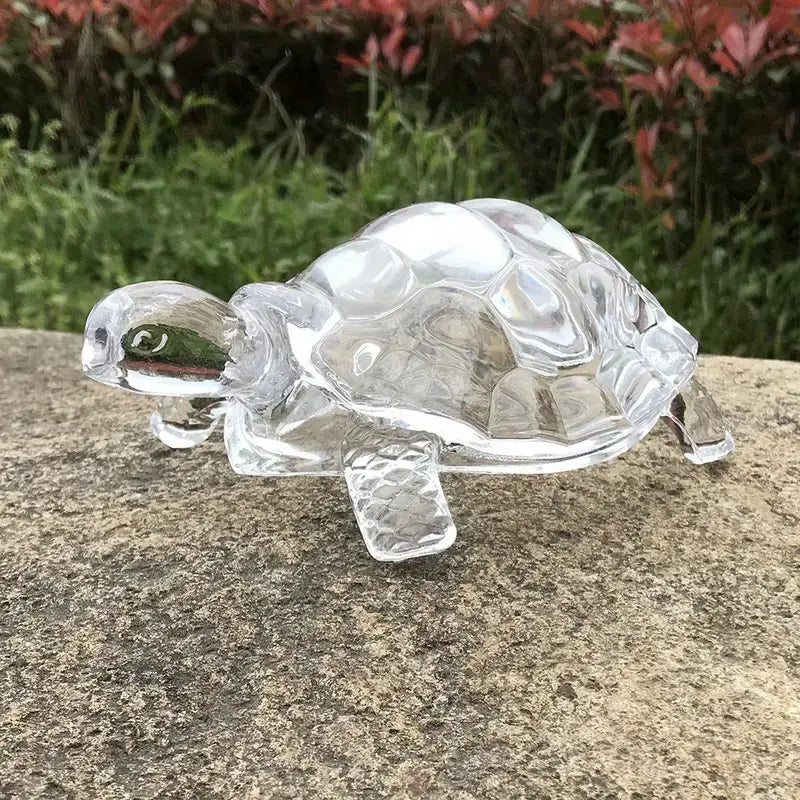 Crystal Glass Tortoise Figurine – Decoration Piece