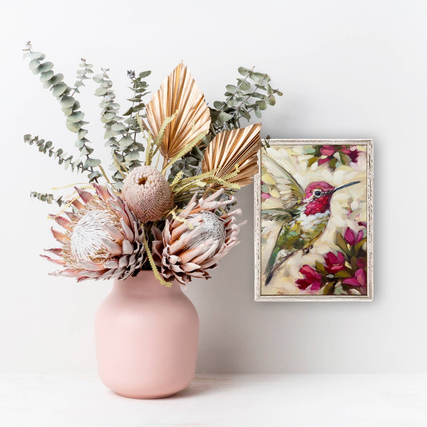 Hummingbird Love Mini Framed Canvas