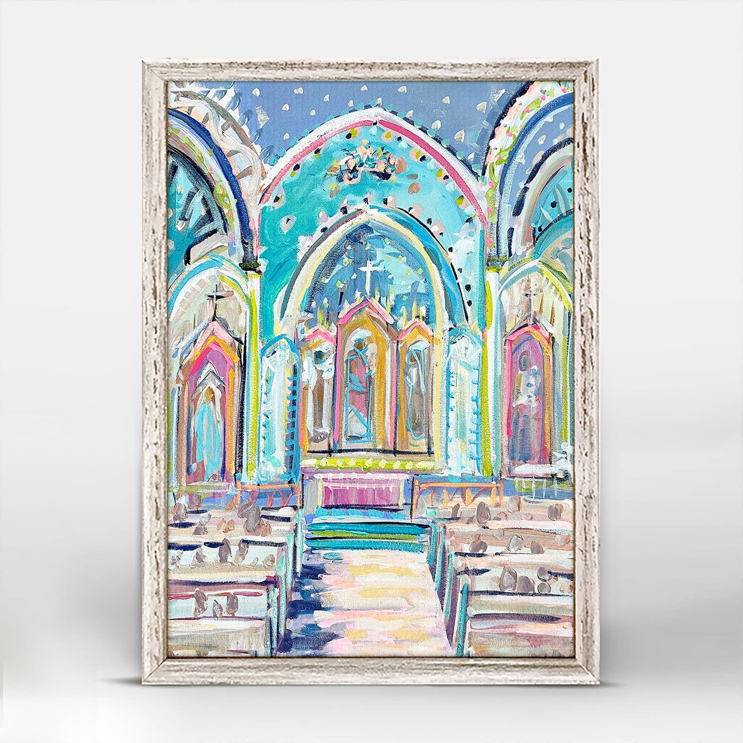 Church Interior Mini Framed Canvas