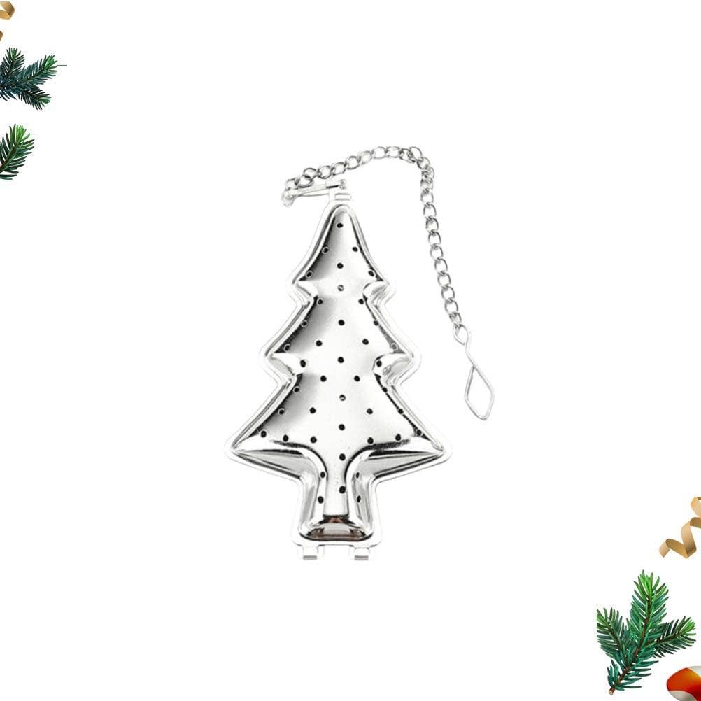 Christmas Tree Stainless Steel Tea Infuser, Silver, Holidays