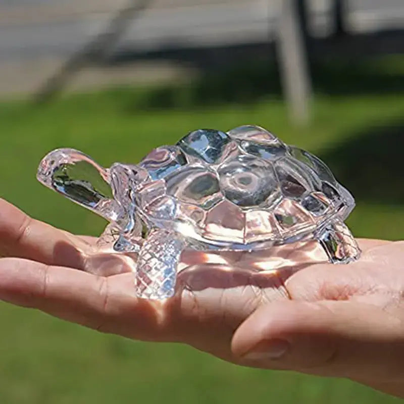 Crystal Glass Tortoise Figurine – Decoration Piece