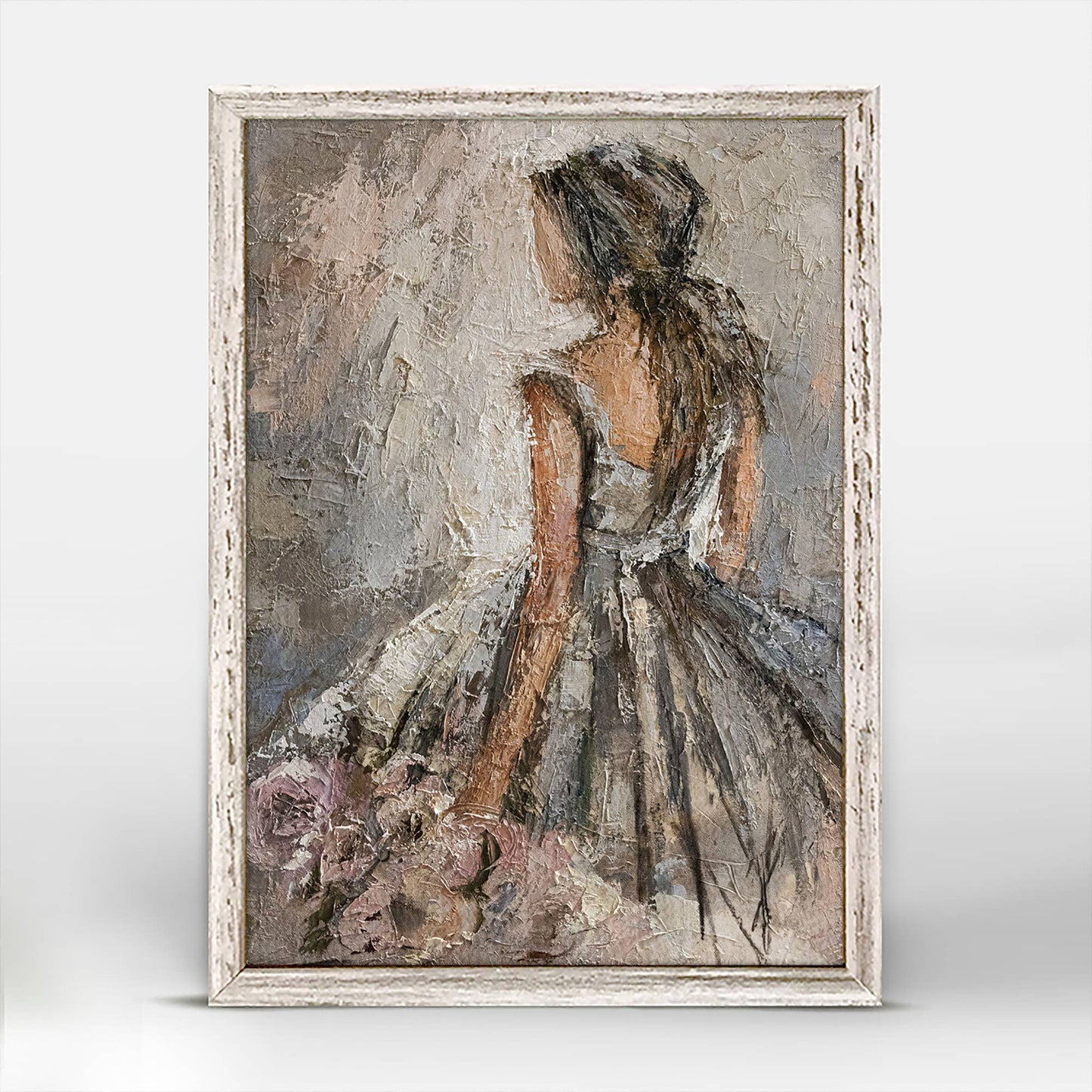 Figurative - Black Dress Mini Framed Canvas