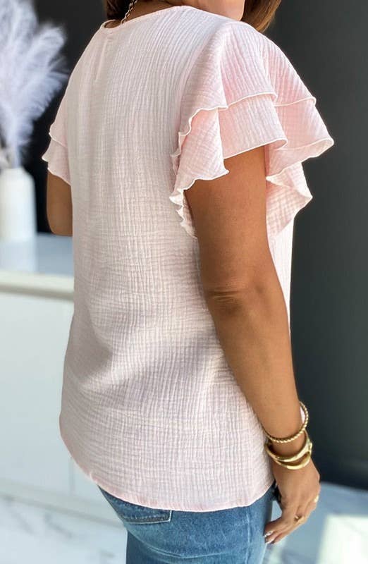 Pink Layered Sleeve Top