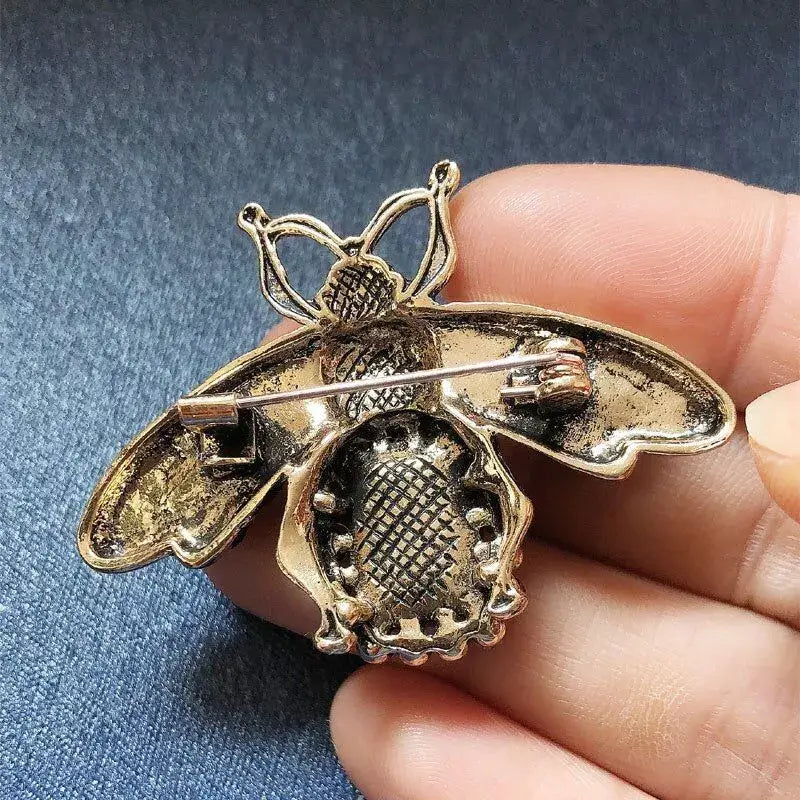 Vintage Glam Bee Brooch Collection, Classic  Brooches: Yellow Gold