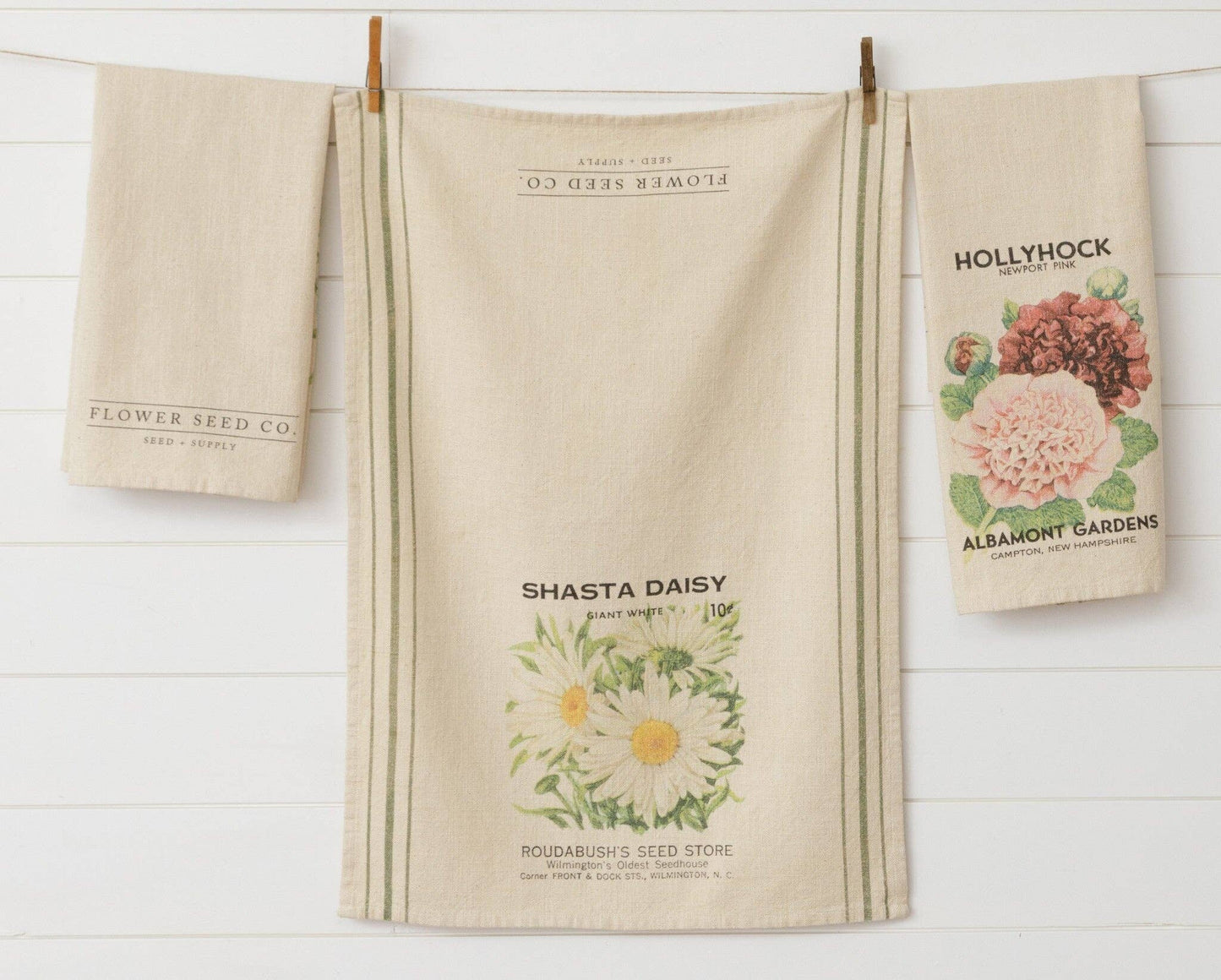 Tea Towels - Flower Seed Packets (PK/3 AST)