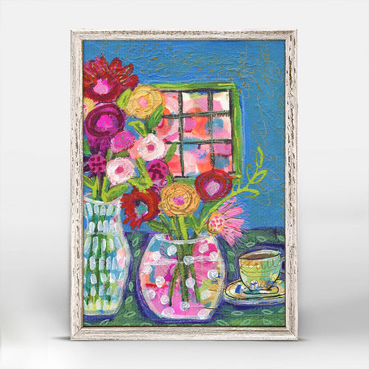 Blooms & Petals - Morning Cup Mini Framed Canvas