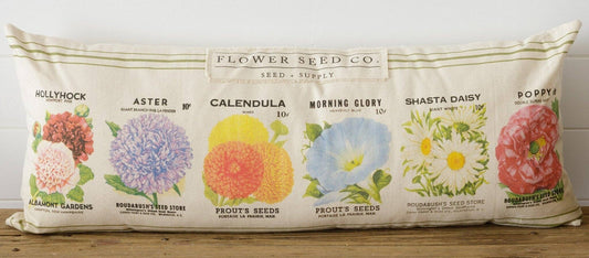 Lumbar Pillow - Flower Seed Packets (PC)