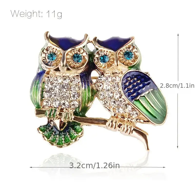 Elegant Brooch Pins Collection - Hummingbirds, Owls, Bugs: Hummingbird