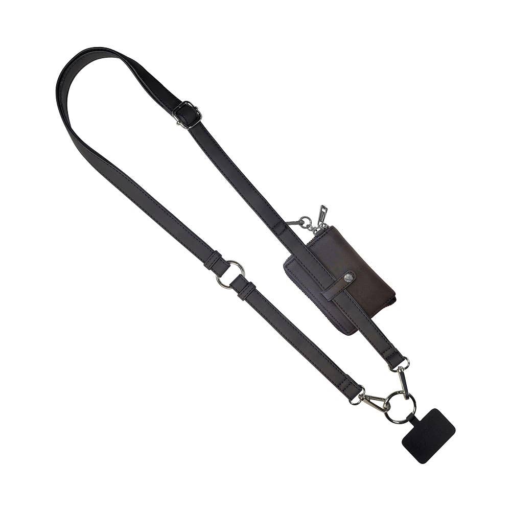 Clip & Go Strap with Pouch Brushed Vegan Leather Collection: Bone - Bone Pouch