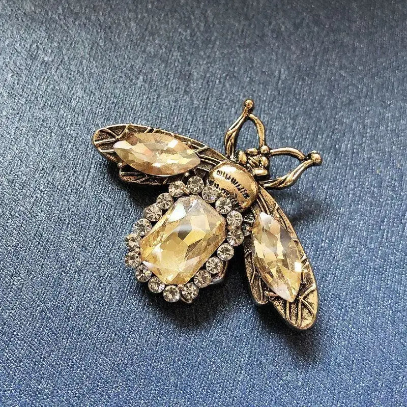 Vintage Glam Bee Brooch Collection, Classic  Brooches: Yellow Gold