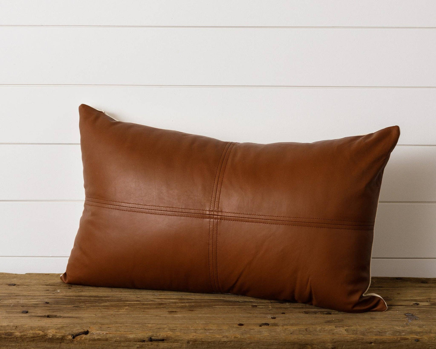 Pillow - Leather And Cotton Rectangle (PC)