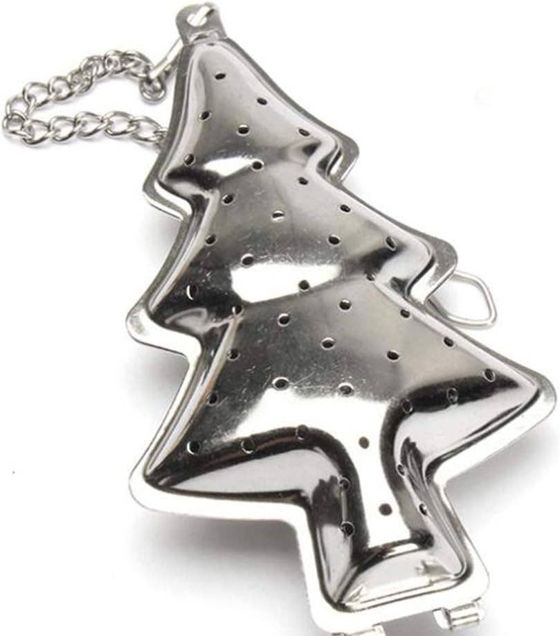 Christmas Tree Stainless Steel Tea Infuser, Silver, Holidays