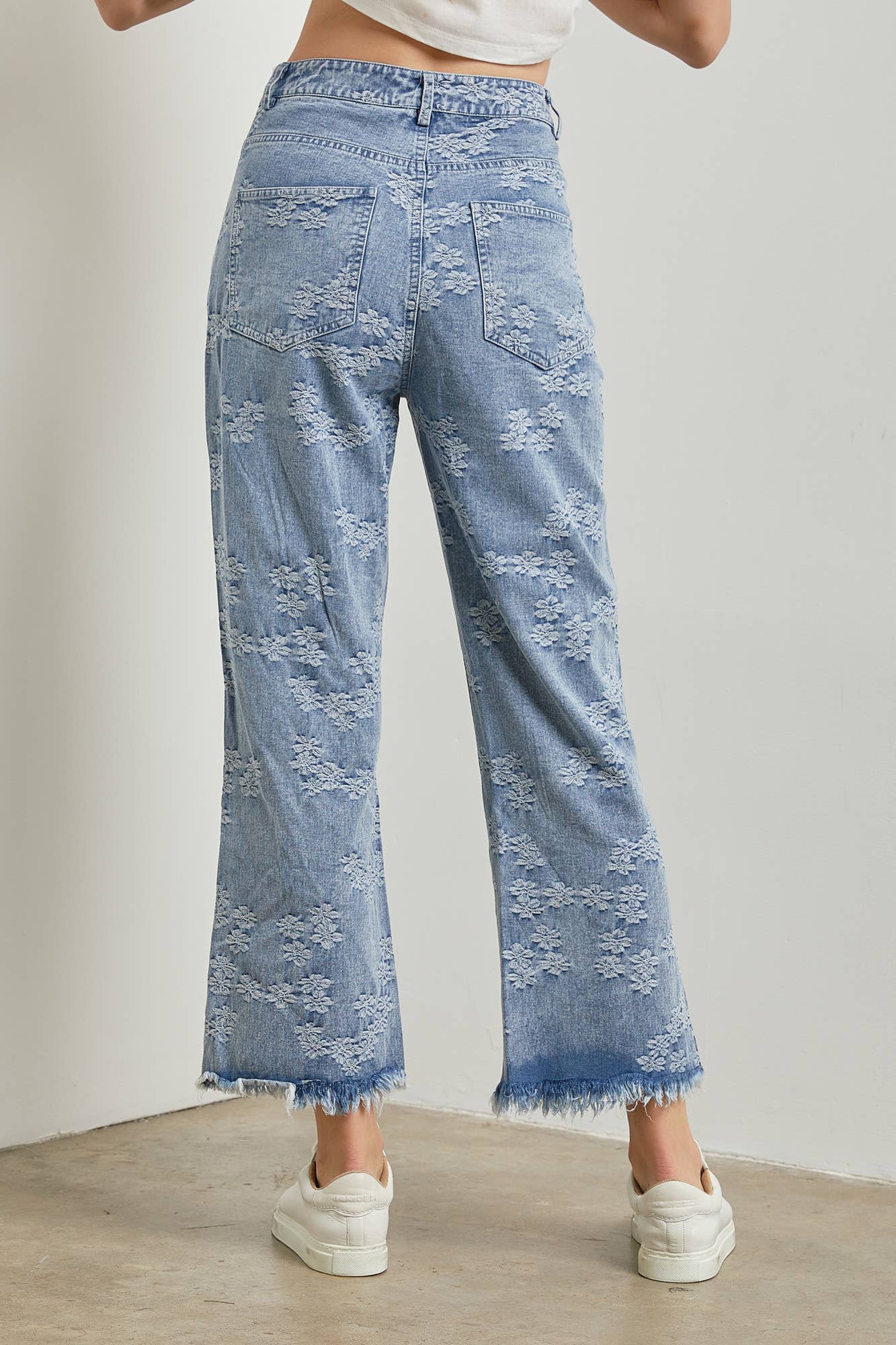 Embroidered Floral Jeans