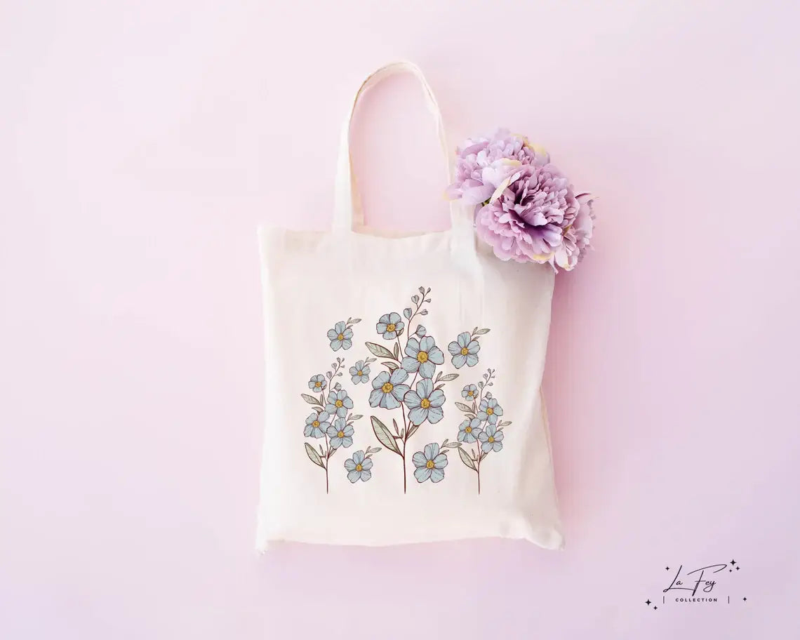 Floral Tote Bag – Eco-friendly & Repurposed, Floral Design