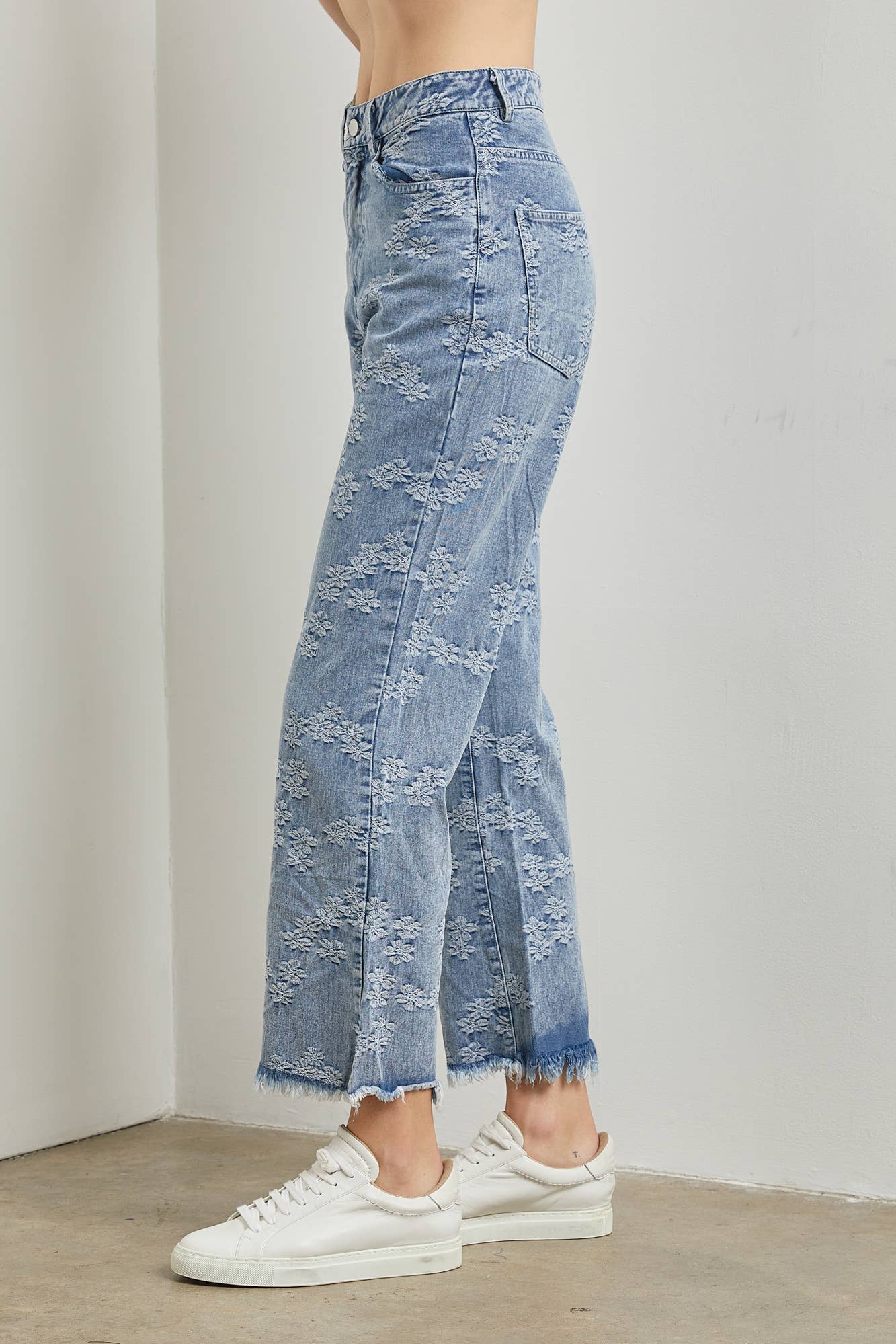 Embroidered Floral Jeans