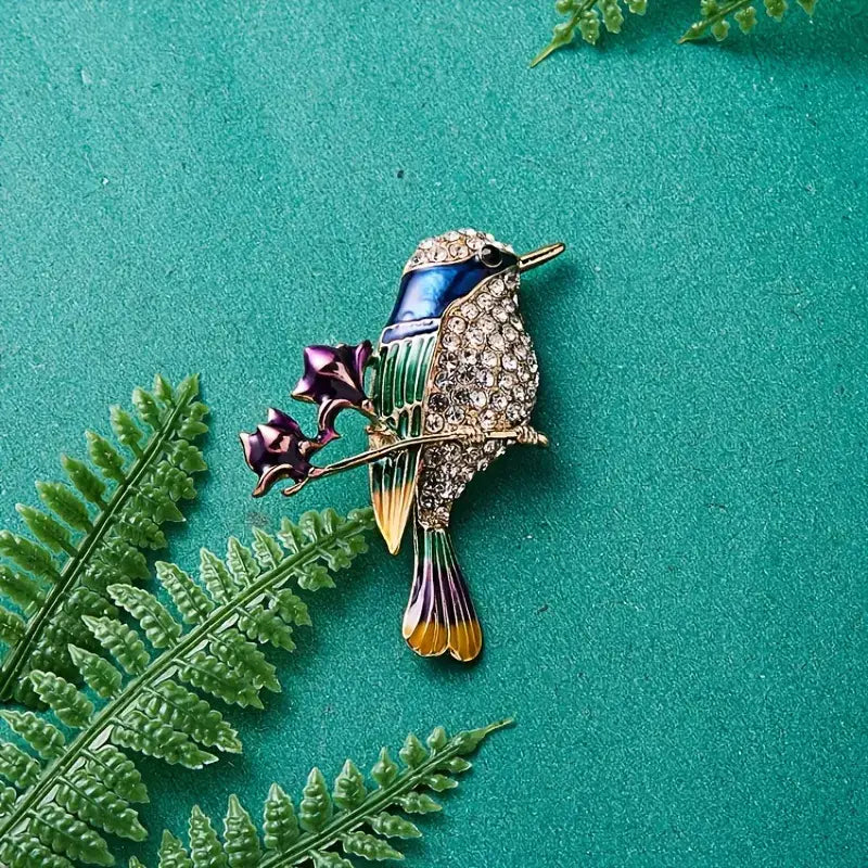 Elegant Brooch Pins Collection - Hummingbirds, Owls, Bugs: Hummingbird