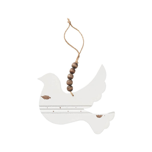 FR-9099 - Dove Beaded Chippy Ornie