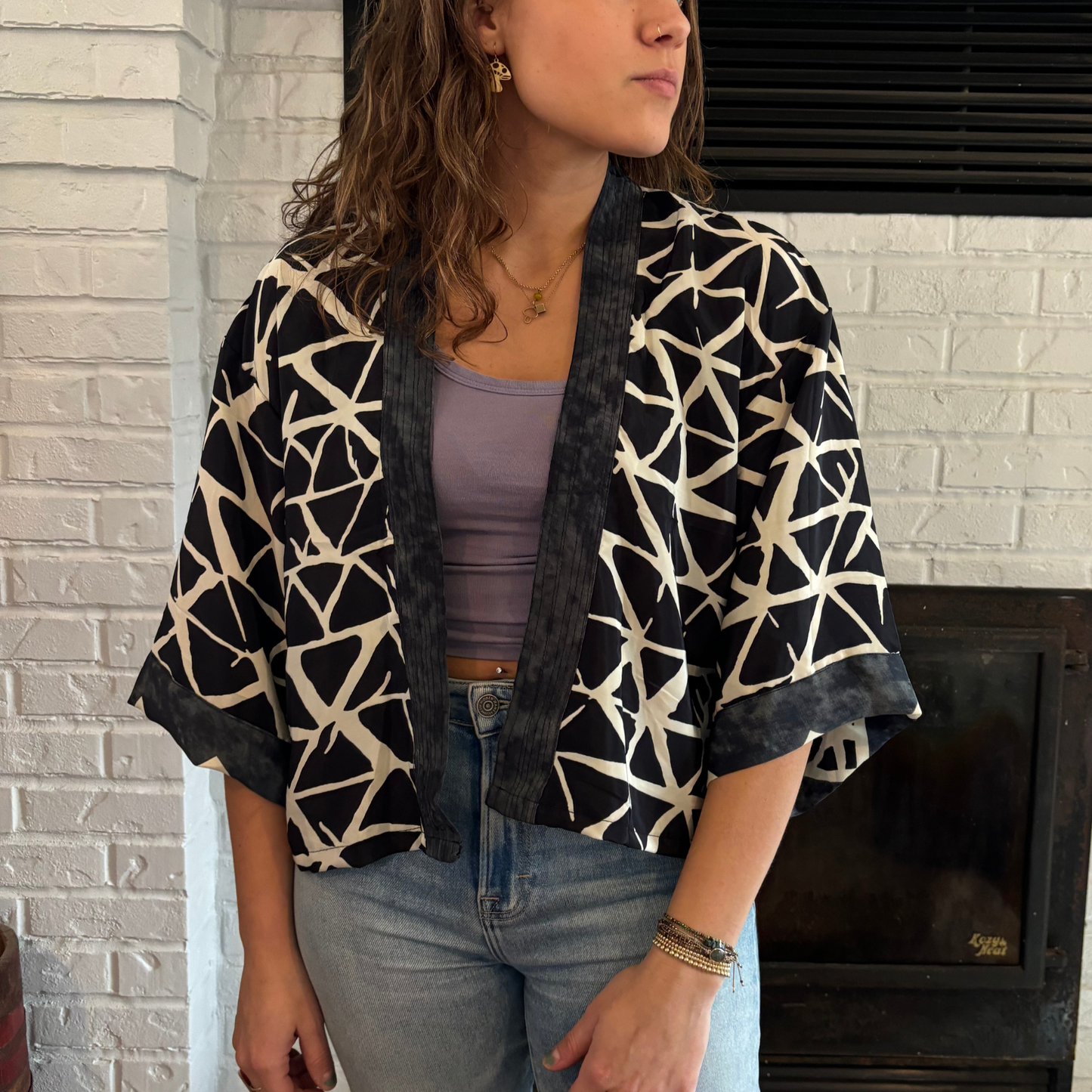 Silk Kimono Jacket | 100% Silk One Size New Prints: 16