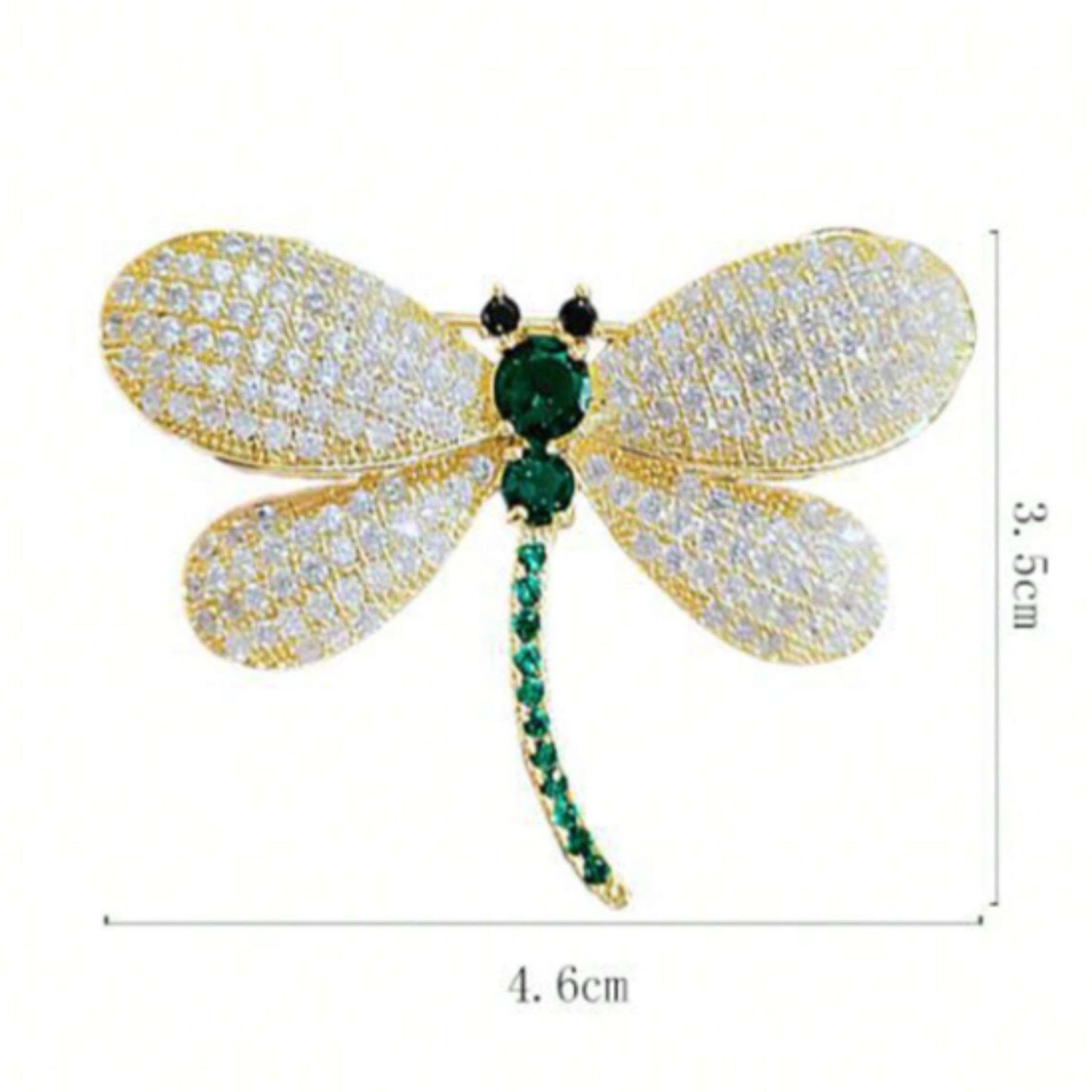 Green Enchanted Dragonfly Brooch, Classic Art Deco Era