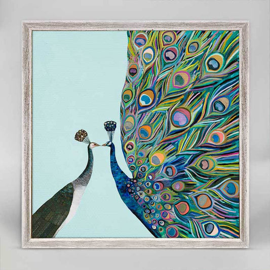 I Like Your Crown - Soft Blue by Eli Halpin Framed Canvas