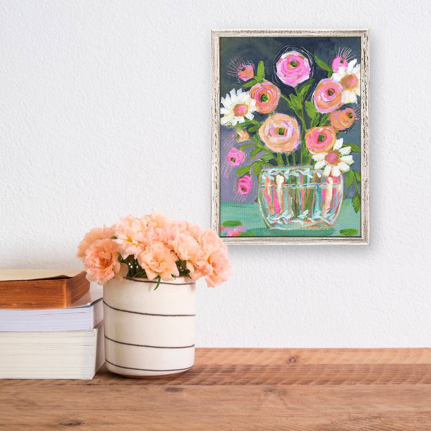 Blooms & Petals - Detailed Vase Mini Framed Canvas