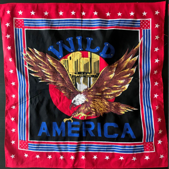 Last Act Wild America Biker Bandana, Shows American Eagle