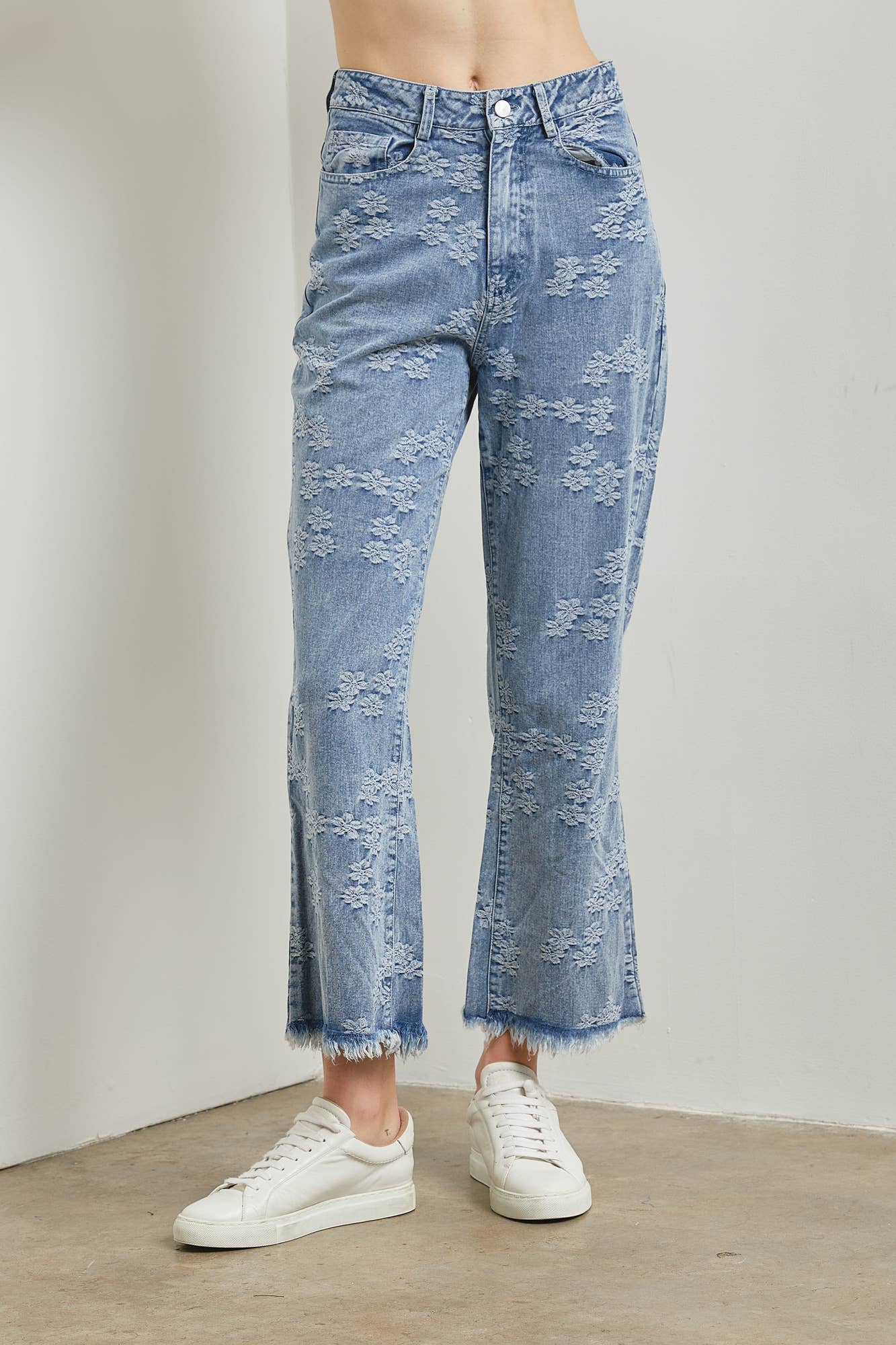 Embroidered Floral Jeans