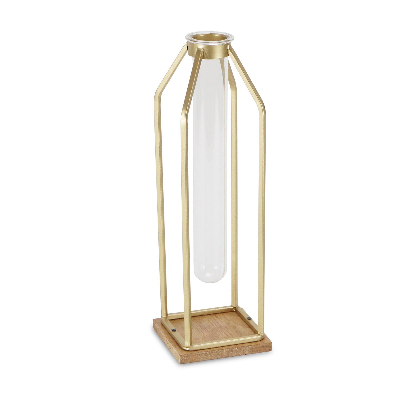 Contemporary Glass Vase-Gold/Large